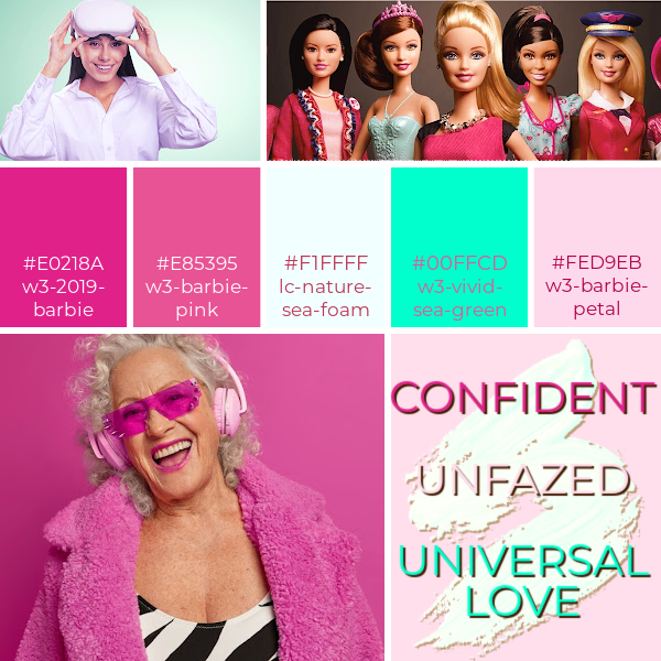 Tribute | w3-2019-barbie w3-barbie-pink lc-nature-sea-foam w3-vivid-sea-green w3-barbie-petal
