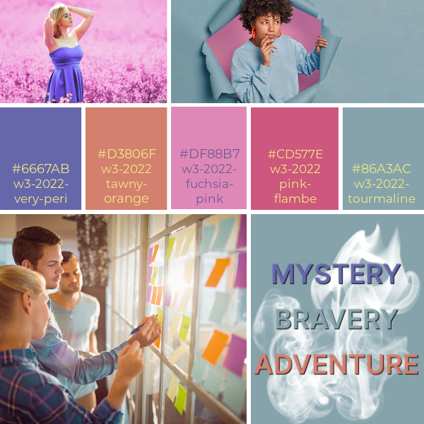 VERY PERI NORMAL | w3-2022-very-peri w3-2022-tawny-orange w3-2022-fuchsia-pink w3-2022-pink-flambe w3-2022-tourmaline